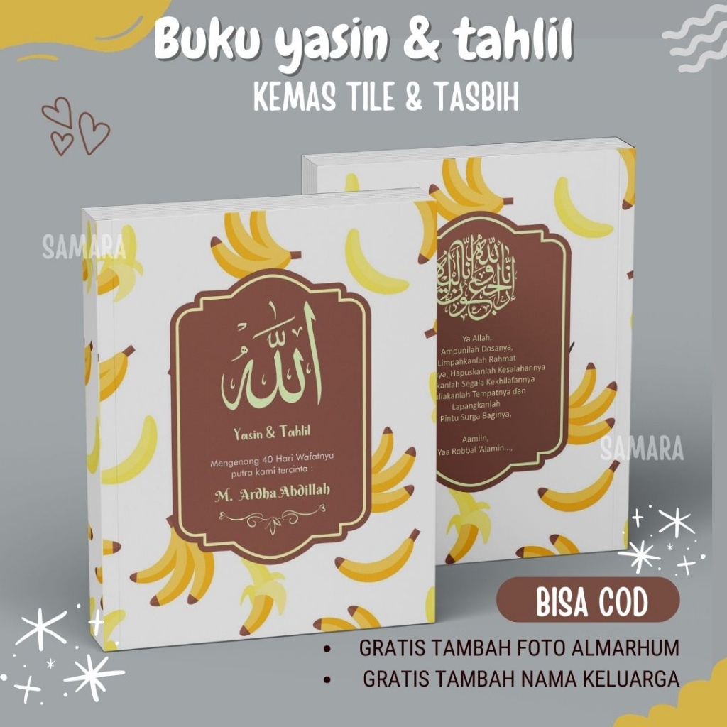 buku yasin dan tahlil custom lengkap cetak yasin tahlil 40 harian anak foto didalam Buah 3
