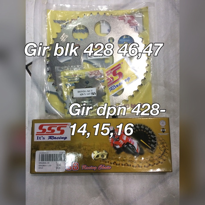 ✨Ori Gear Set Sss Megapro New Versa Cb 150 R Diskon