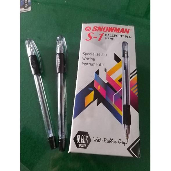 

BISA COD PULPEN SNOWMAN S-1 HITAM (1 LUSIN) / PULPEN SNOWMAN S1 / BALLPOINT SNOWMAN / BOLPEN SNOWMAN / PULPEN MURAH BERKUALITAS TERMURAH