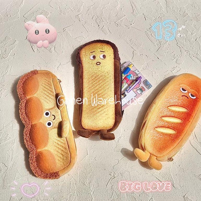 

TERMURAH [GW] Tempat Pensil Roti Lucu Kain Kotak Pensil Sekolah Aesthetic Korea ORIGINAL PROMO