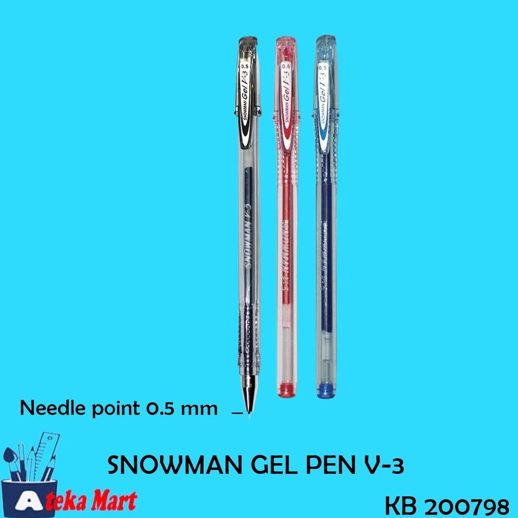 

PROMO SPECIAL [BOX/12PCS] SNOWMAN GEL PEN V-3 PULPEN SALE