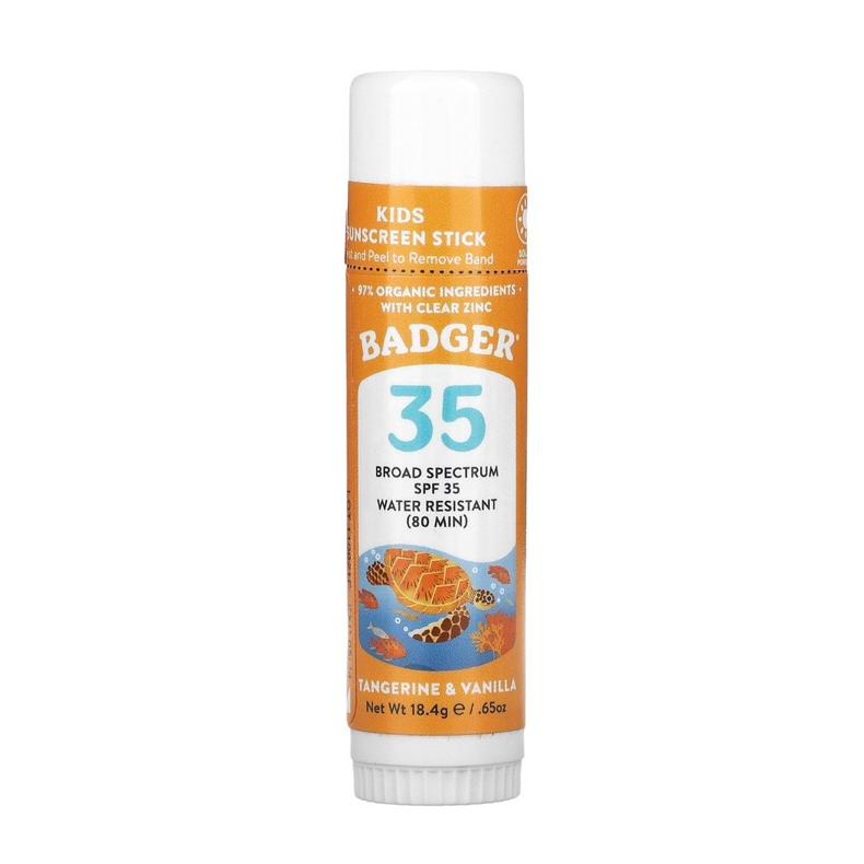 BADGER COMPANY KIDS SUNSCREEN STICK SPF 35 TANGERINE & VANILLA 18,4 G