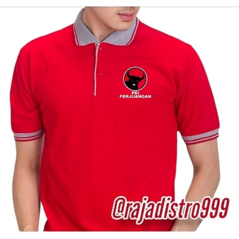 TERLARIS KAOS POLOTSHIRT PDI PERJUANGAN BAJU PARTAI PDI P SALE