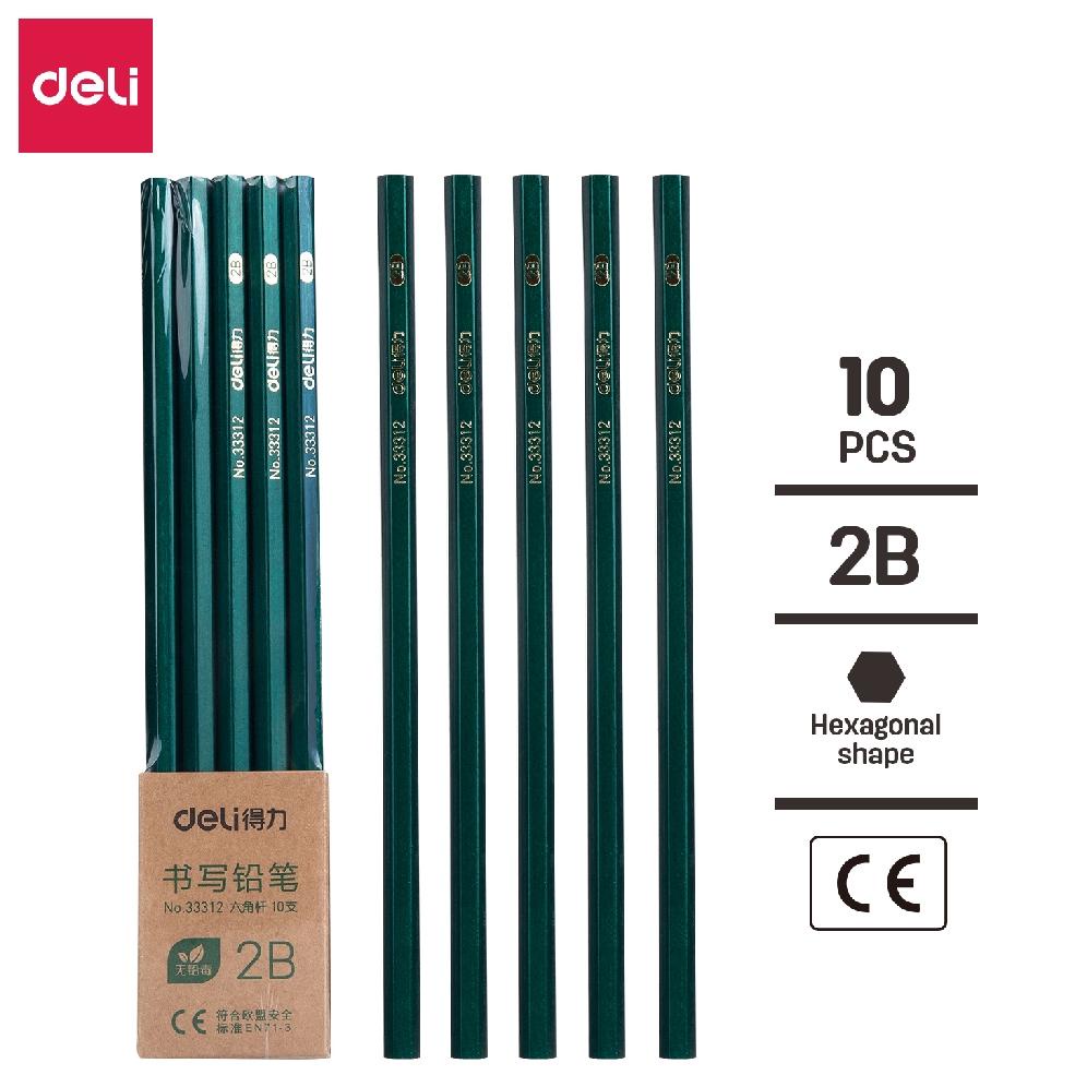 

TERLARIS Deli Combo Set 2 - 10pcs Pensil 2B + 3pcs Penghapus + Rautan Putar PROMO TERMURAH