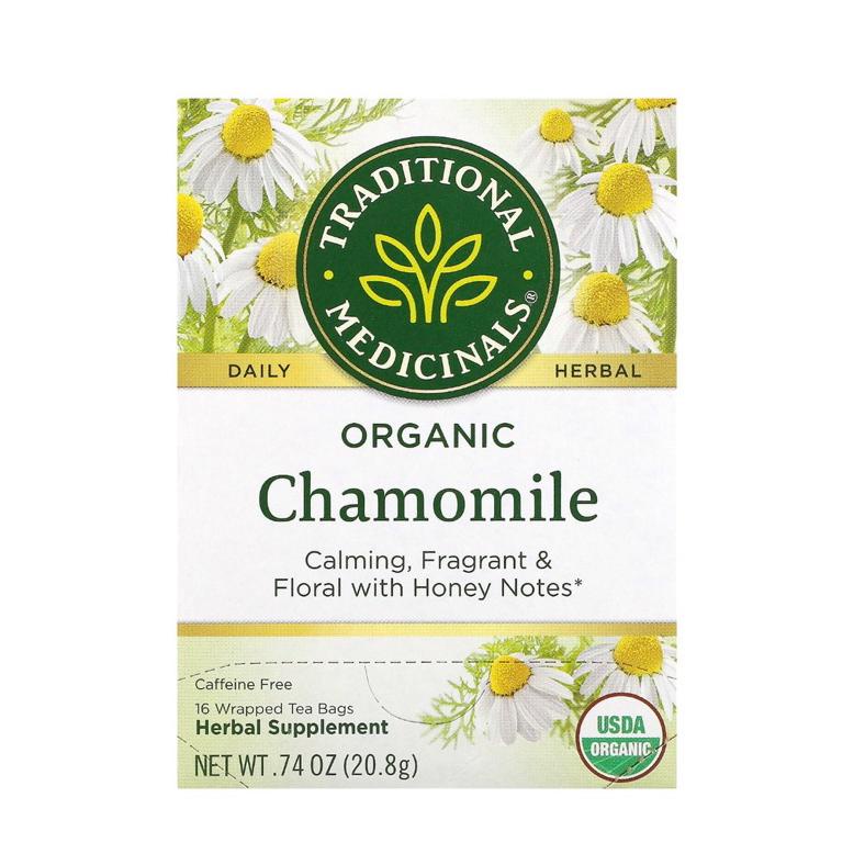 

TRADITIONAL MEDICINALS ORGANIC CHAMOMILE CAFFEINE FREE 16 WRAPPED TEA BAG