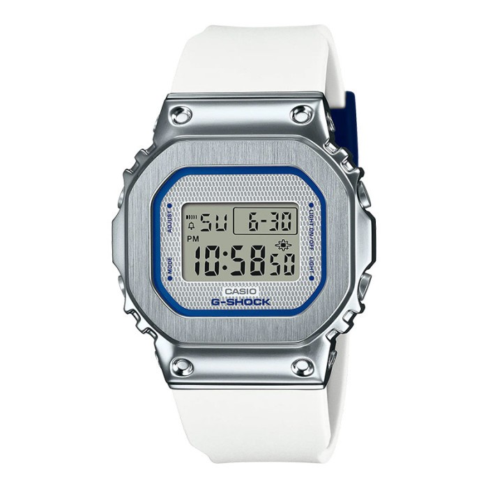 Jam Tangan Wanita Casio G-Shock GM-S5600LC-7DR Digital Dial White Resi