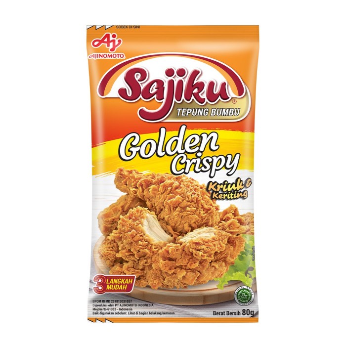 

SAJIKU TEPUNG BUMBU GOLDEN CRISPY 80GR /PCS