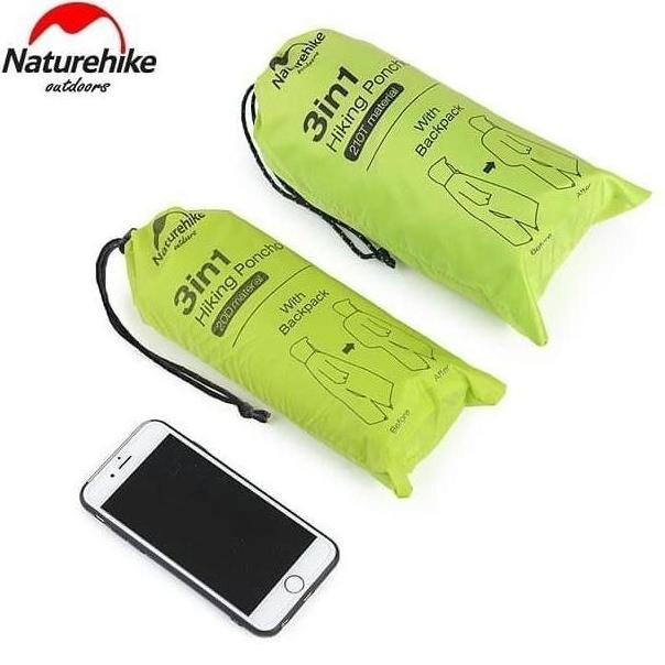 JAS HUJAN PONCO NATUREHIKE NH17D002 20D 210T RAINCOAT MULTIFUNGSI