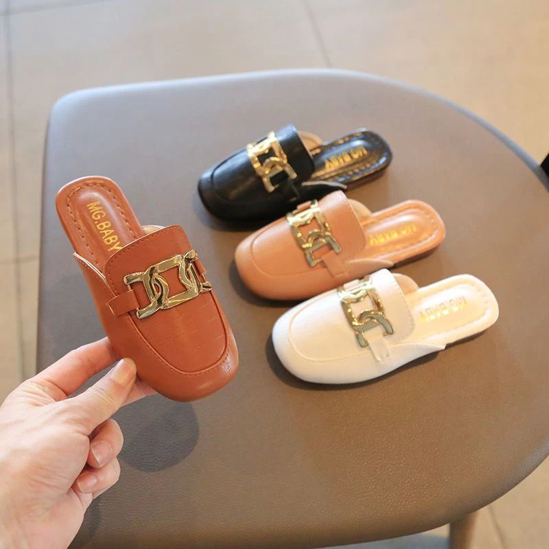 26-36 Sandal Shoes Mg Baby Girl Docmar White Dark Light Brown Black Sepatu Sendal Selop Slop Pesta A