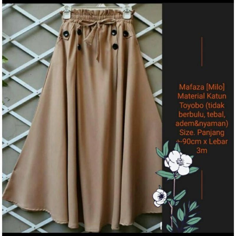 [NEW COLLECTIONS] BEST SELLER ROK KATUN PAYUNG ROK KATUN TOYOBO ROK PANJANG MILLENIAL ROK HITAM