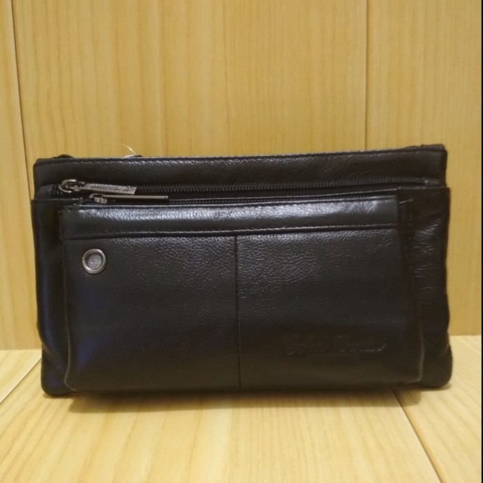 ✨Ready Tas Pinggang Tipis Kulit PriaTas Pinggang Pria Kulit  Coral - 7223 Bisa Sameday