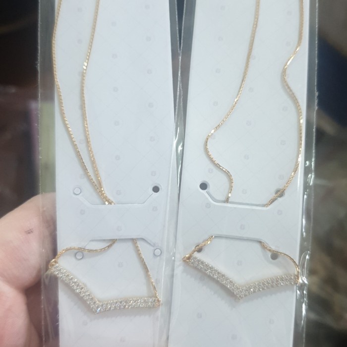 ✨Sale Kalung Koye Aurel Nagita V Listring Permata Hitam Emas Asli 375 8K Bisa Sameday