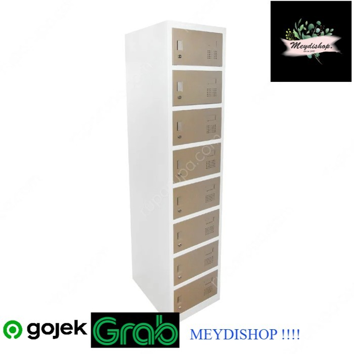 

✨Sale Krisbow Lemari Loker Besi Locker Cabinet 8 Pintu - Cokelat Limited