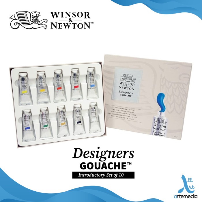 

Cat Guas Winsor & Newton Designer Gouache 10x14ml Introductory Set