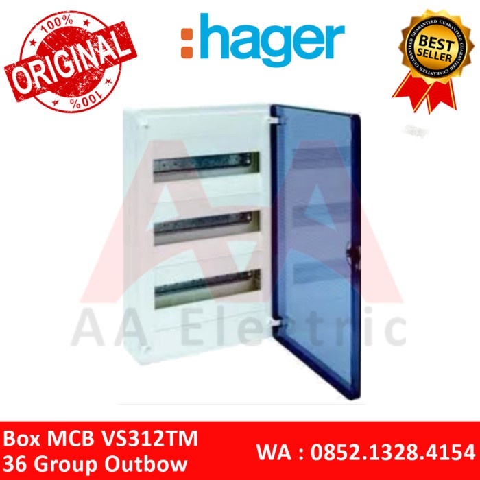 ✨Ready Box Mcb Vs312Tm Outbow 36 Grup Pintu Transparan Hager Diskon