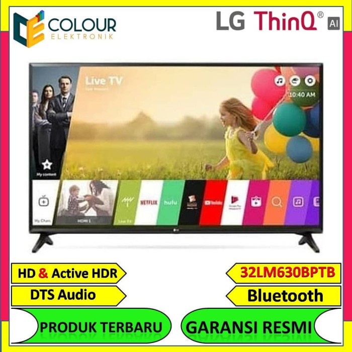 ✨Ori Lg 32Lm630Bptb  Smart Tv Lg 32 Inch  32Lm630  Bluetooth Bisa Gojek