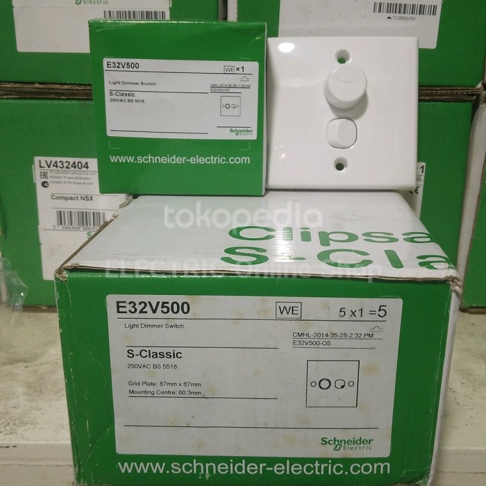 ✨Ori Saklar Light Schneider Dimmer Classic Clipsal E32V500 We 250Vac 1 Gang Bisa Sameday