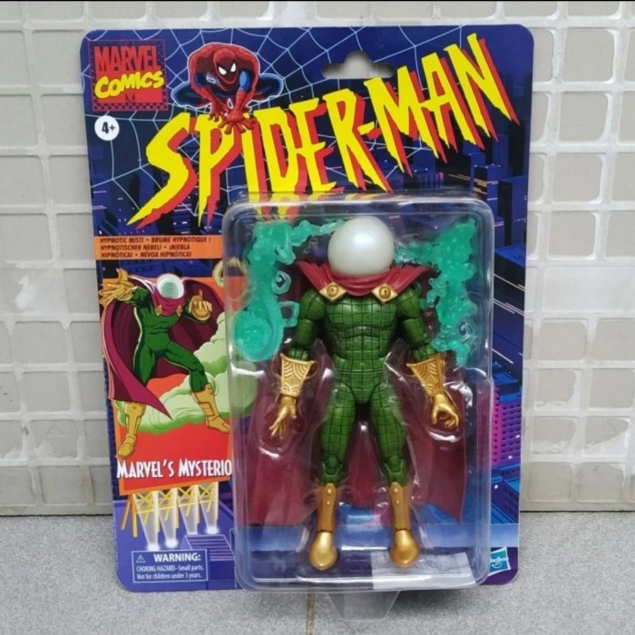 ✨New Hasbro Original Marvel Legends Retro Mysterio Spiderman Vintage Card Bisa Gojek