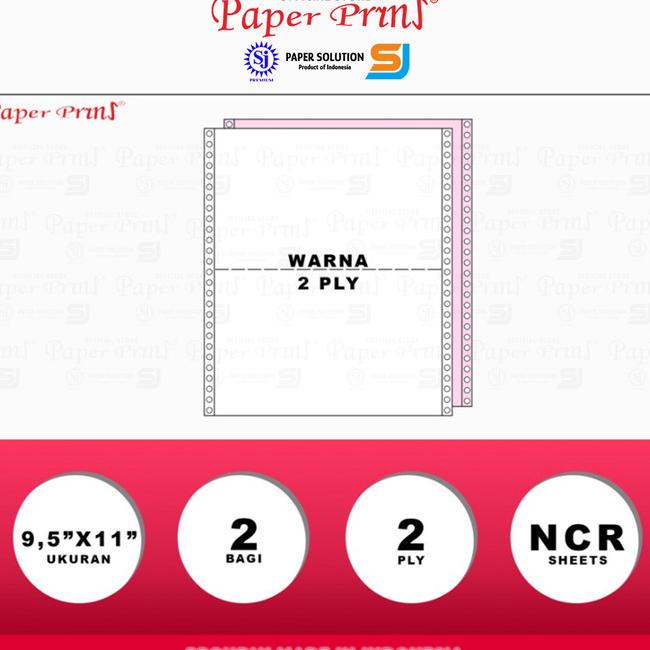

Paperpryns Kertas Continuous Form 2PLY NCR PRS 9,5" x 11"/2 (Bagi 2) |Top|Best