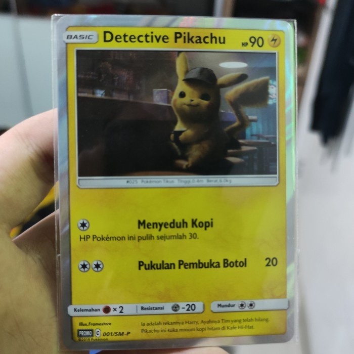 ✨Baru Detective Pikachu Promo 001/Sm-P - Pokemon Tcg Indonesia Berkualitas