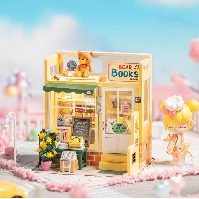 ✨Baru Robotime Rolife Mind Find Bookstore Dg152 Diy Miniature Dollhouse Diskon