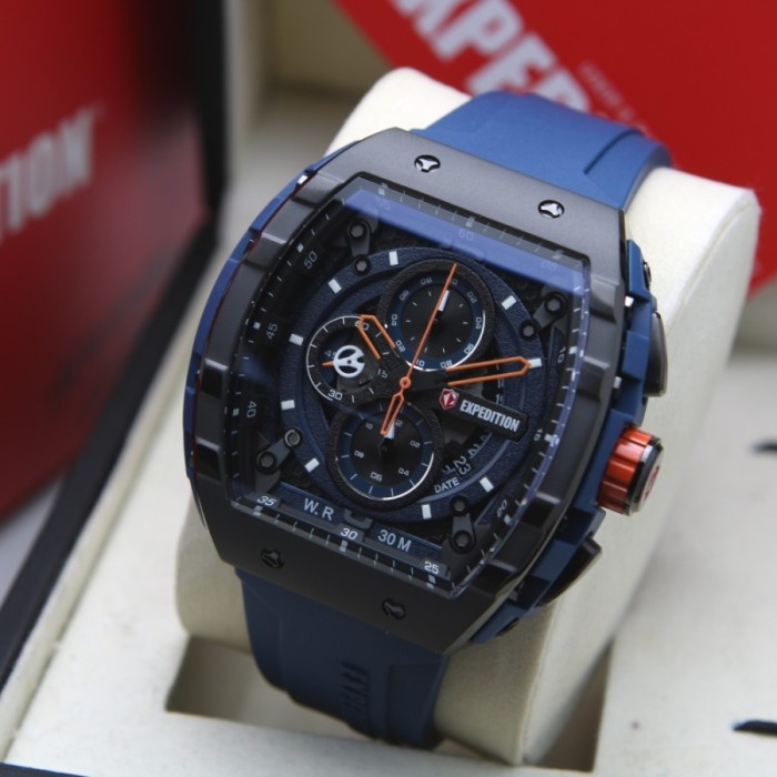 ✅Sale Jam Tangan Pria Expedition Exp 6782 Blue Black Original Ori Terbatas