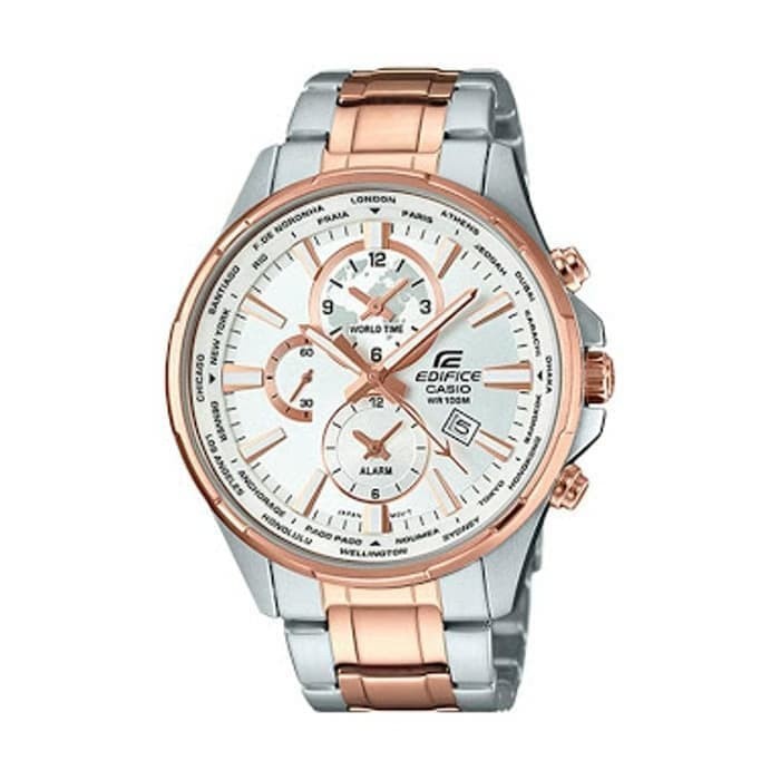 ✅Sale Jam Tangan Pria Casio Edifice Efr-304Sg-7A Silver Rose Gold Original Terbatas