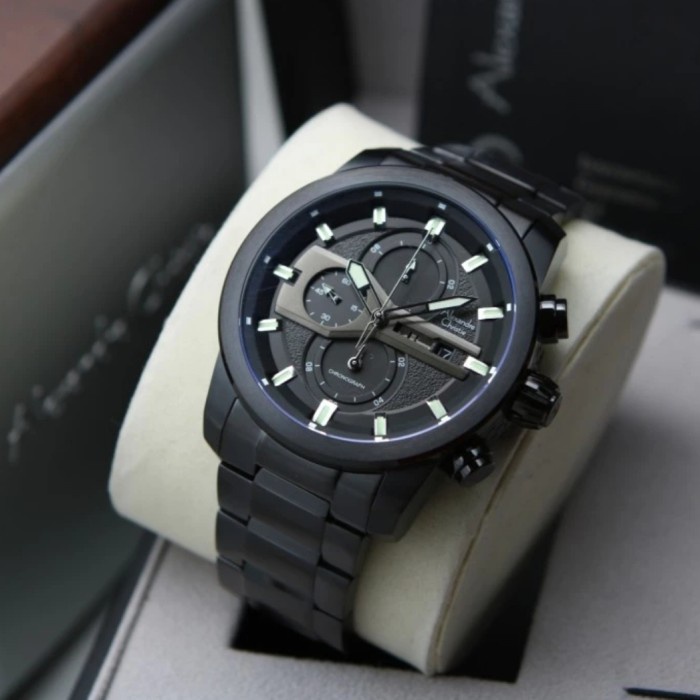 ✅Ori Alexandre Christie Ac6559 Ac 6559 Black Red Jam Tangan Pria Original Berkualitas