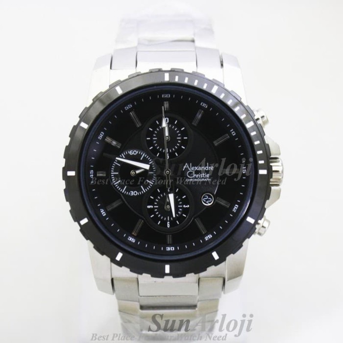 ✅Ori Alexandre Christie Ac 6141 Mc Silver  Blue Bisa Gojek