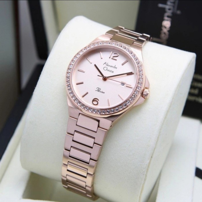 ✅New Ori Jam Tangan Wanita Original Alexander Christie Ac2981Ld Rosegold Rg Terbatas