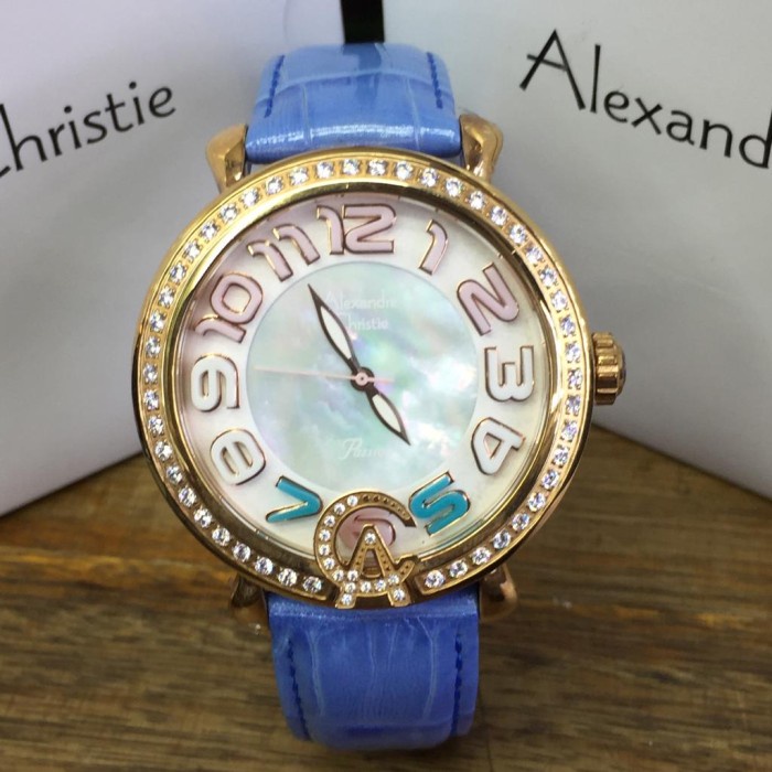 ✅New Ori Jam Tangan Wanita Alexandre Christie Ac 2391 Ac2391 Rosegold Blue Ori Limited