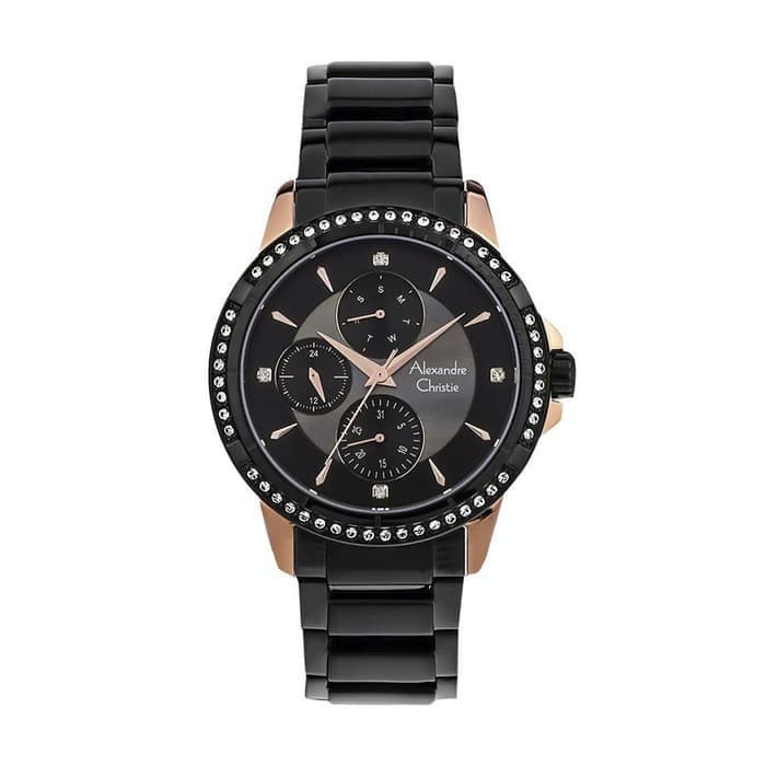 ✅New Ori Alexandre Christie 2727 Bf Wanita Black Rosegold Limited