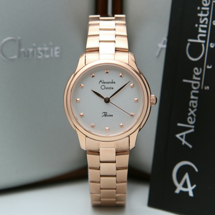 ✅New Alexandre Christie Ac 2835 / Ac 2835Lh Rosegold White OriginalGaransi Terbatas