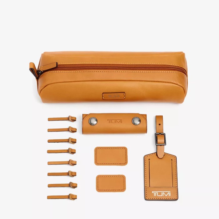 ✅Baru Tumi Accents Kit 100 Original Aksesoris Koper Luggage Tag - Tan Terbaru