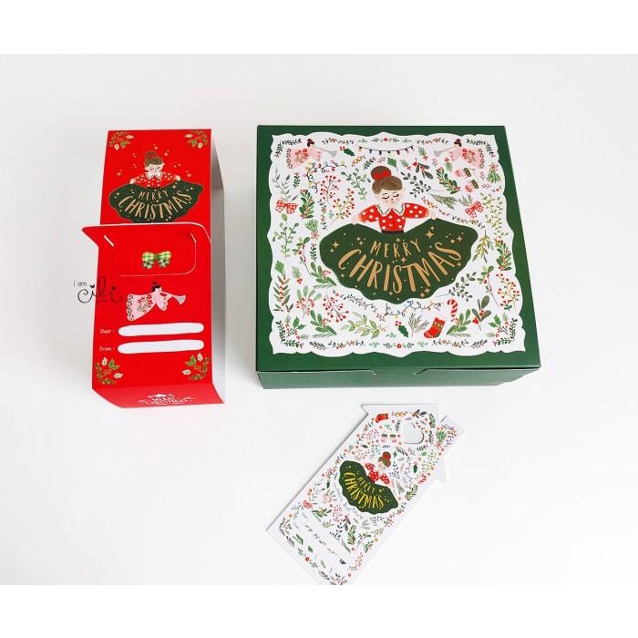 

( Lenora20 ) Box Kotak Kue Natal Christmas 20 X 20 X 8 (Isi 10 Set) 037