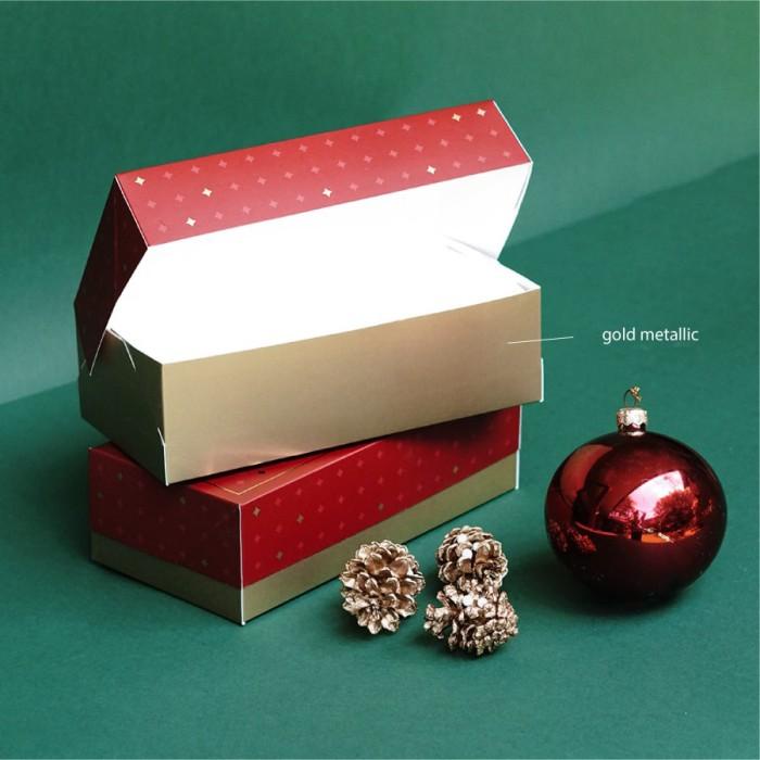 

Box Kue Brownies Cake Natal Kardus Packaging 2 Toples 250Gr Christmas 047