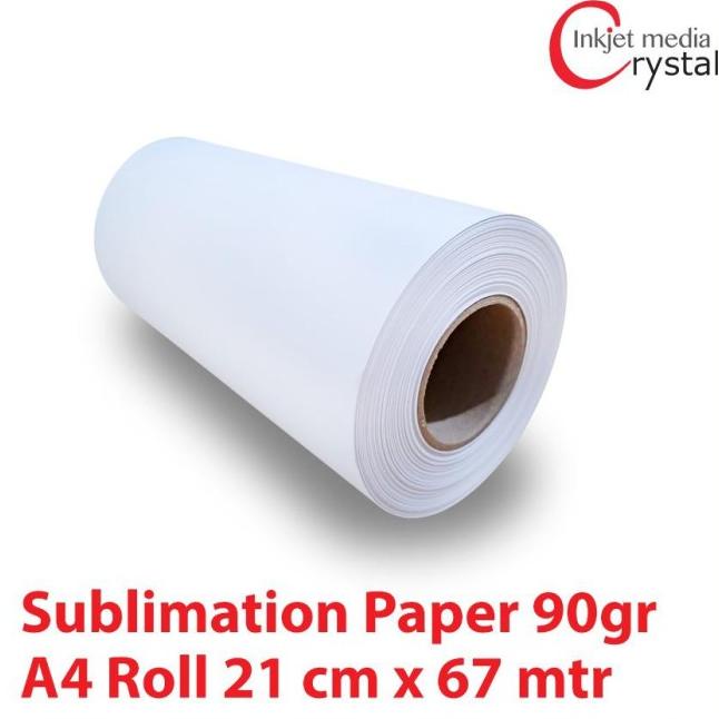 

Kertas sublim 90gr A4 Roll 21cm X 67 mtr Fast Dry sublimation paper |Top|Best