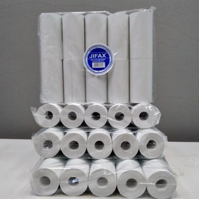 

Jifax Kertas Thermal 57mm x 30mm Coreless 1 dus isi 100 roll |Top|Best