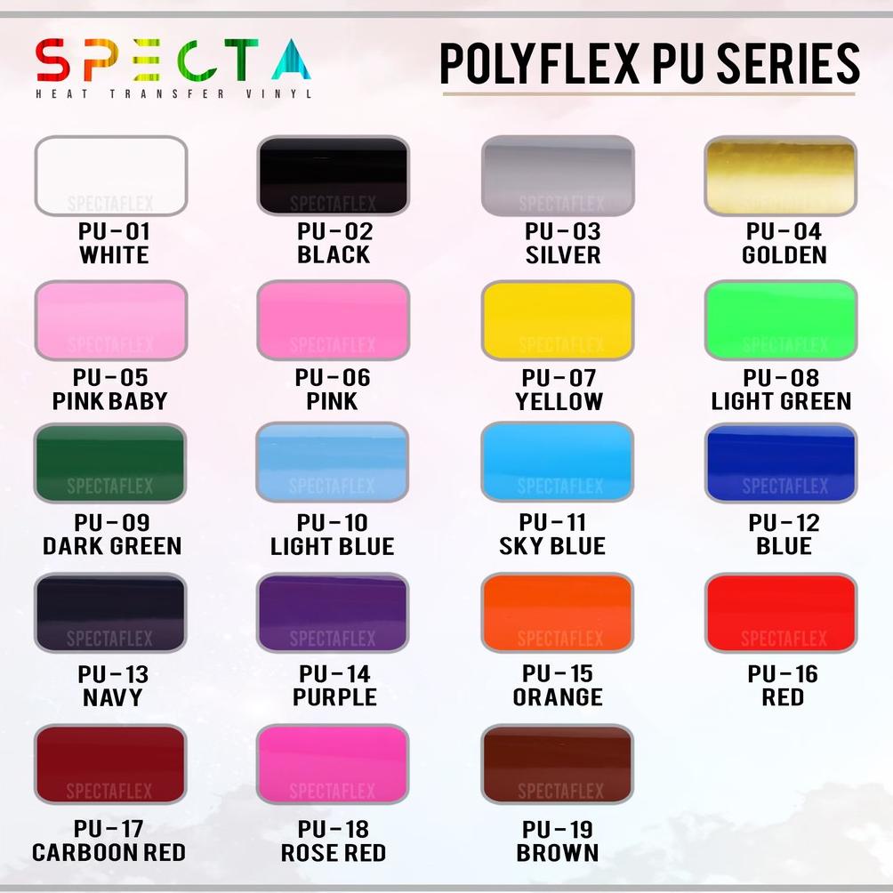 

Update! SPECTAFLEX POLYFLEX KOREA PU ORIGINAL (SOFT, TIPIS & ELASTIS) PU HTV - POLYFLEX PU ,,