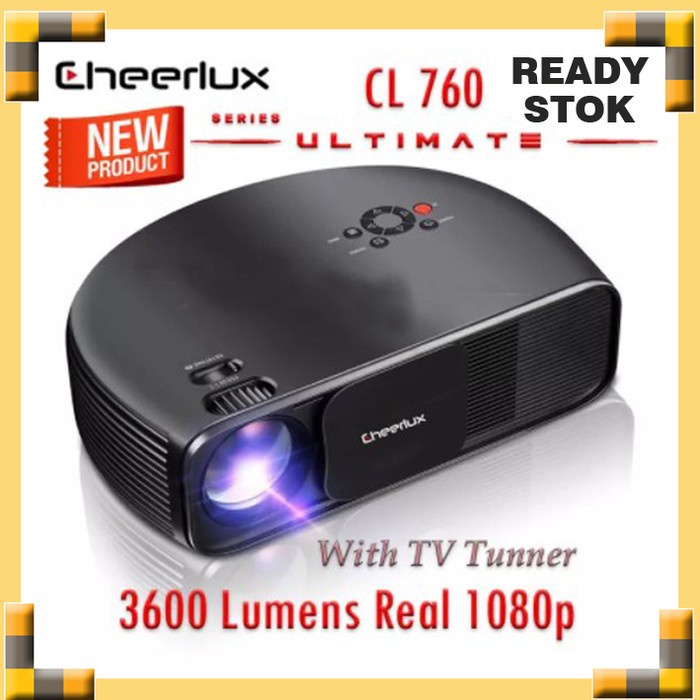CHEERLUX CL760 PROYEKTOR 3600 LUMENS + TV TUNER PROJECTOR HOME