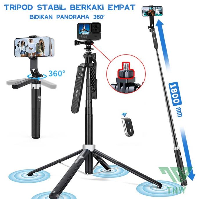 tnw p180 Tongsis tripod 180cm Selfie Stick Remote Bluetooth Tripod HP