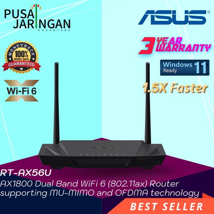 ASUS RT-AX56U AX1800 Dual Band WiFi 6 RT-AX56U