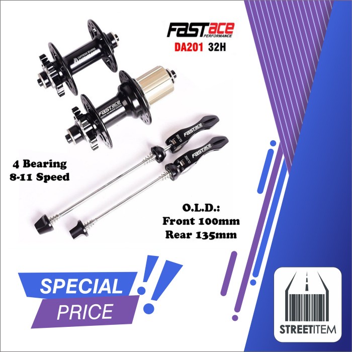 ✨Ori Hub Freehub Jangkrik Fastace Da20 Sealed Bearing 32 Hole Hitam Limited