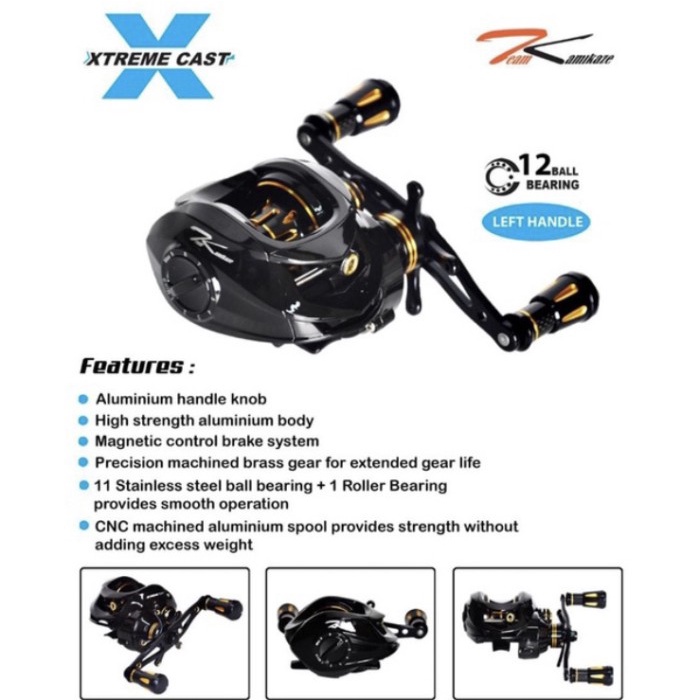 ✨Ori Reel Bc Team Kamikaze Xtreme Cast Handle Kiri Bisa Gojek