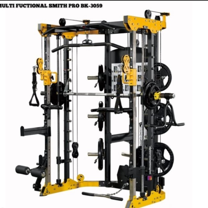 ✨New Ori Multi Functional Smith Machine Pro Bk-3059 Rack Only Body Longer Berkualitas
