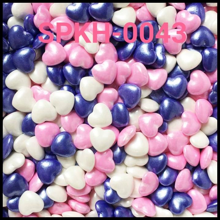 

HOT DEAL SPKH-0043 SPRINKLES SPRINKLE SPRINKEL 500GR HATI PINK UNGU