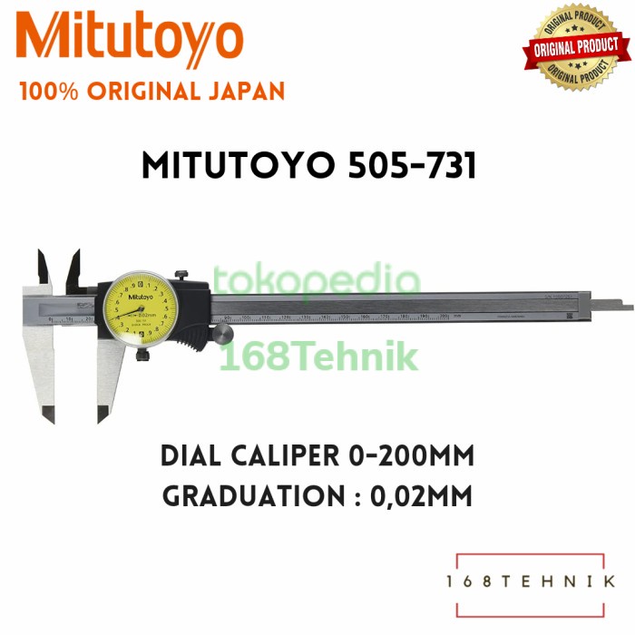 ✅Sale Mitutoyo 505-731 Sigmat Jarum / Dial Caliper 8Inch 200Mm Jangka Sorong Terbatas