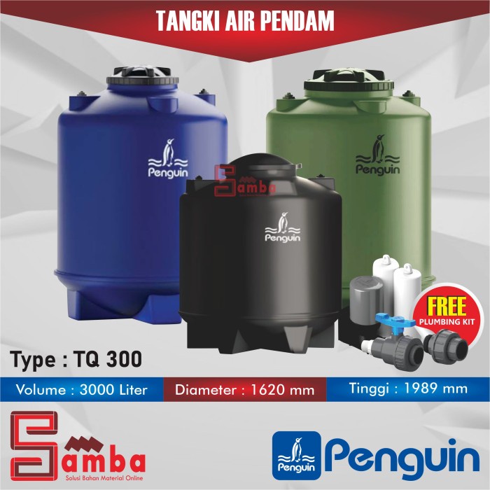 ✅Ready Tangki Air Pendam Penguin Tq 300 / Toren Air Tq-300 / Tandon Berkualitas