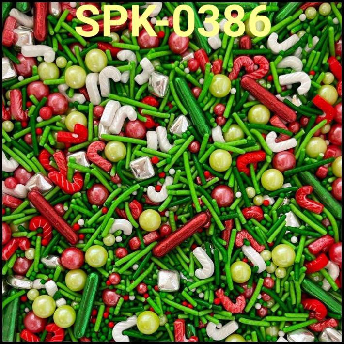 

BEST DEAL SPK-0386 SPRINKLES SPRINKLE SPRINKEL 1KG NATAL CANDY CANE MERAH HIJAU !!!!!!