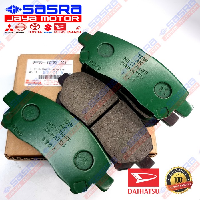 Brake Pad ORI AVANZA/XENIA/VELOZ 2003-2021|RUSH/TERIOS F700 Daihatsu Genuine Parts DHS.04465-BZ190-0